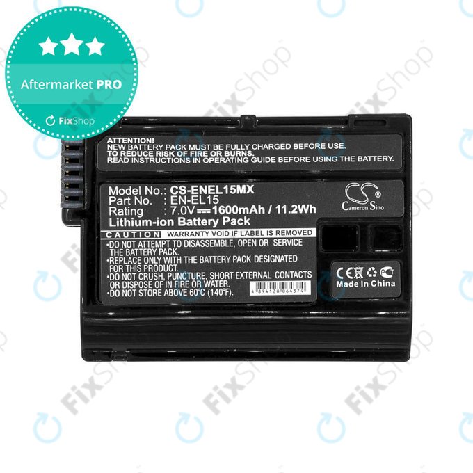 Baterie pentru Nikon Coolpix D7000, 1600mAh, Li-Ion, 7V, EN-EL15, HQ