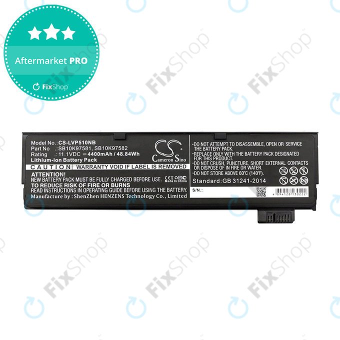Baterie pentru Lenovo ThinkPad P51, T470, T570, 4400mAh, Li-Ion, 11.1V, SB10K97581, HQ