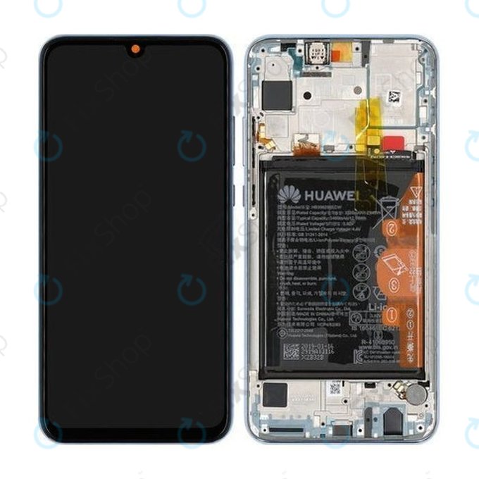 Huawei Honor 10 Lite - Ecran LCD + Sticlă Tactilă + Ramă + Baterie (Sapphire Blue) - 02352HUV Genuine Service Pack