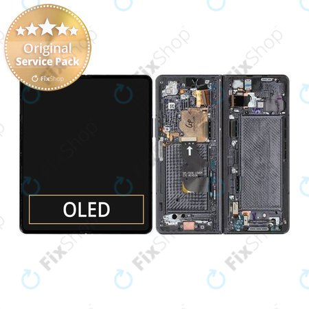 Samsung Galaxy Z Fold 4 F936B - Ecran LCD + Sticlă Tactilă + Ramă (Phantom Black) - GH82-29461A, GH82-29462A Genuine Service Pack