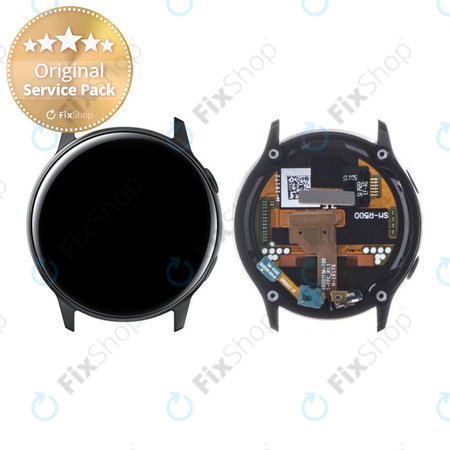 Samsung Galaxy Watch Active R500 - Ecran LCD + Sticlă Tactilă + Ramă (Black) - GH82-18797A Genuine Service Pack