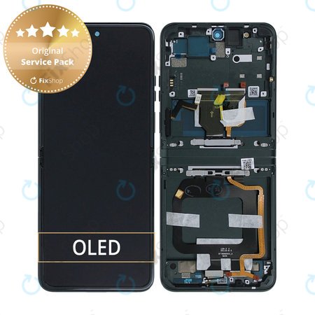 Motorola Razr 40 - Ecran LCD + Sticlă Tactilă + Ramă (Sage Green) - 5D68C22834 Genuine Service Pack