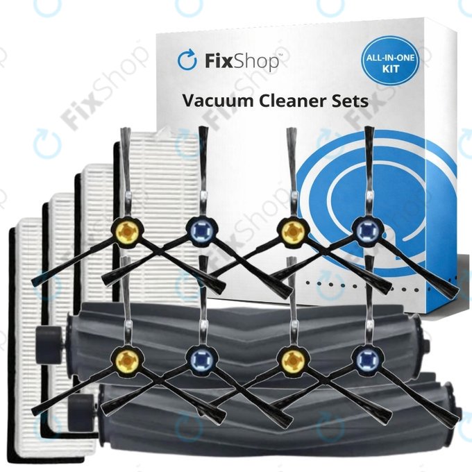 Set de piese de schimb pentru ETA Falco Smart, Silvercrest SSR A1 SSR AL1, Tesla Robostar T81 (2x Perie principală, 4x Filter, 8x Perie laterală)