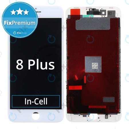 Apple iPhone 8 Plus - Ecran Display LCD + Touchscreen + Ramă (White) In-Cell FixPremium