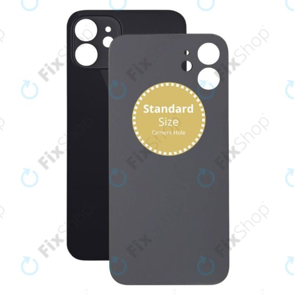Apple iPhone 12 - Sticlă Carcasă Spate (Black)