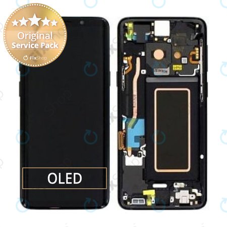 Samsung Galaxy S9 G960F - Ecran LCD + Sticlă Tactilă + Ramă (Midnight Black) - GH97-21696A, GH97-21697A, GH97-21724A Genuine Service Pack