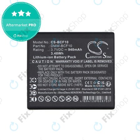 Baterie pentru Panasonic Lumix DMW-BCF10, 940mAh, Li-Ion, 3.7V, DMW-BCF10, HQ