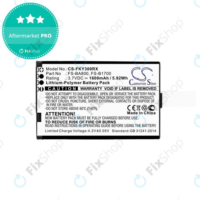 Baterie pentru Flysky FA605, FS-GT2B, FS-I10, 1600mAh, Li-Pol, 3.7V, FS-BA800, HQ