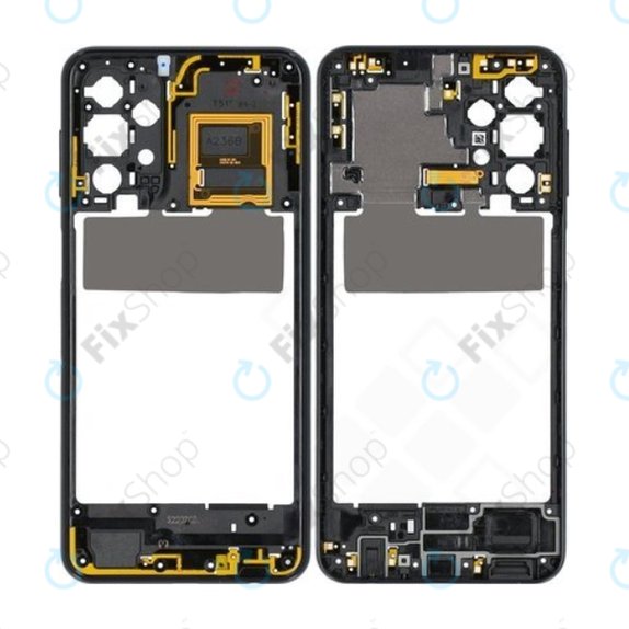 Samsung Galaxy A23 5G A236B - Ramă Mijlocie (Awesome Black) - GH98-47823A Genuine Service Pack