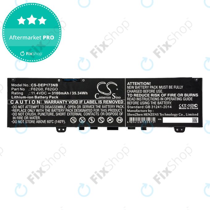 Baterie pentru Dell Inspiron 13, 7373, Vostro 13, 3100mAh, Li-Ion, 11.4V, F62G0, HQ