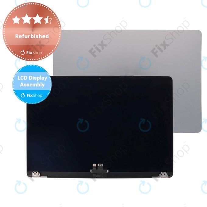 Apple MacBook Air 15" M2 A2941 (2023), M3 A3114 (2024) - Ecran LCD + Sticlă Frontală + Carcasă Spate (Space Gray) Refurbished