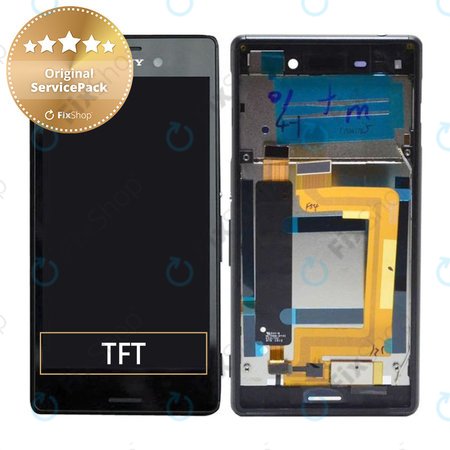 Sony Xperia M4 Aqua Dual E2333 - Ecran LCD + Sticlă Tactilă + Ramă (Black) - 124TUL0015A, 124TUL0011A Genuine Service Pack