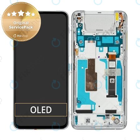 Asus Zenfone 8 Flip ZS672KS - Ecran LCD + Sticlă Tactilă + Ramă (Glacier Silver) - 90AI0042-R20010 Genuine Service Pack