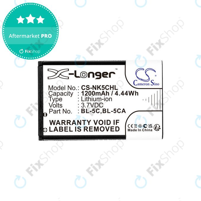 Baterie pentru Nokia 1208, 1110, 2310, 1200mAh, Li-ion, 3.7V, BL-5C, HQ