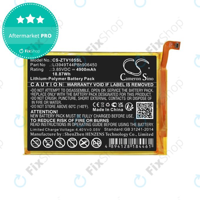 Baterie pentru ZTE Blade V Smart, V30 Vita, 4900mAh, Li-Pol, 3.85V, Li3949T44P8h906450, HQ