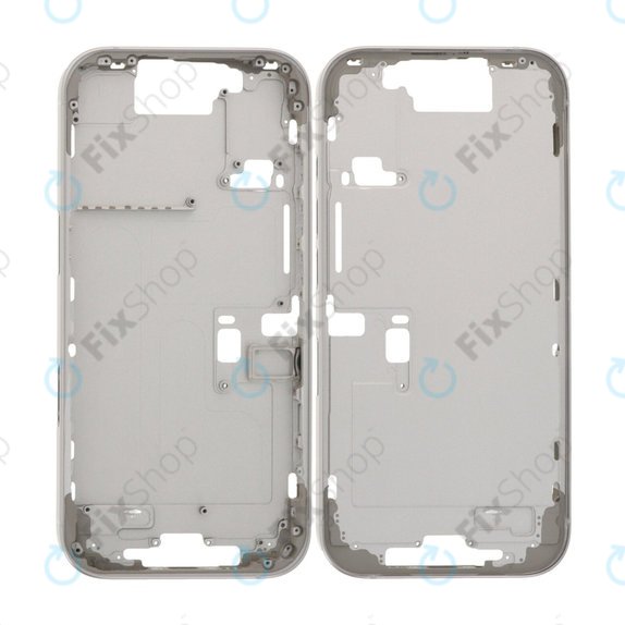 Apple iPhone 16 Pro - Ramă mijlocie + Butoane de pornire + Volum (White Titanium)