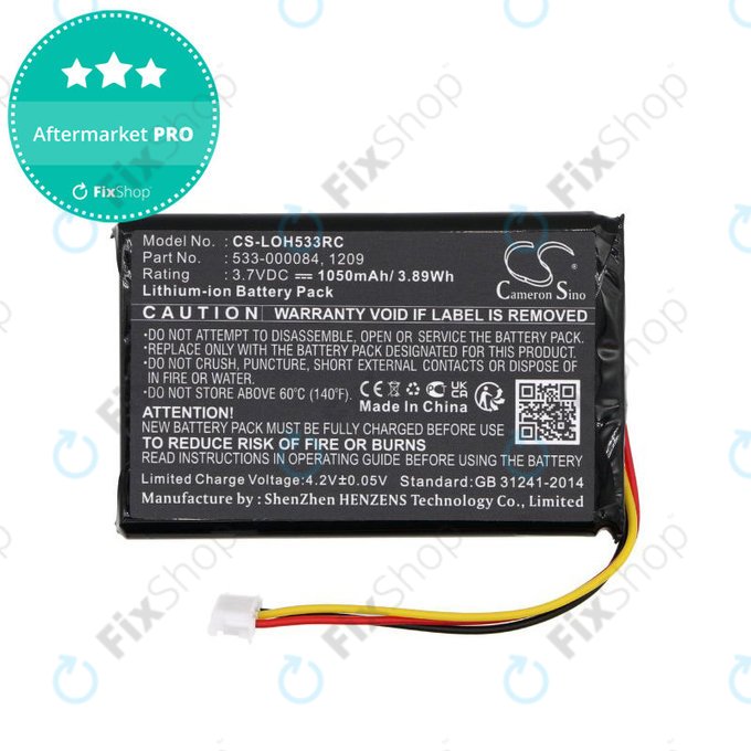 Baterie pentru Logitech Harmony Touch, Ultimate, 1050mAh, Li-Ion, 3.7V, 533-000083, HQ