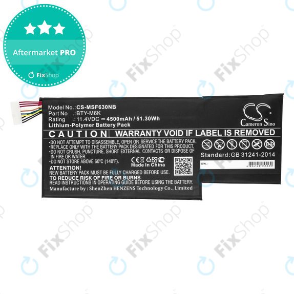 Baterie pentru MSI GF63, MSI GF75, MSI GS63, 4500mAh, Li-Pol, 11.4V, BTY-M6K, HQ