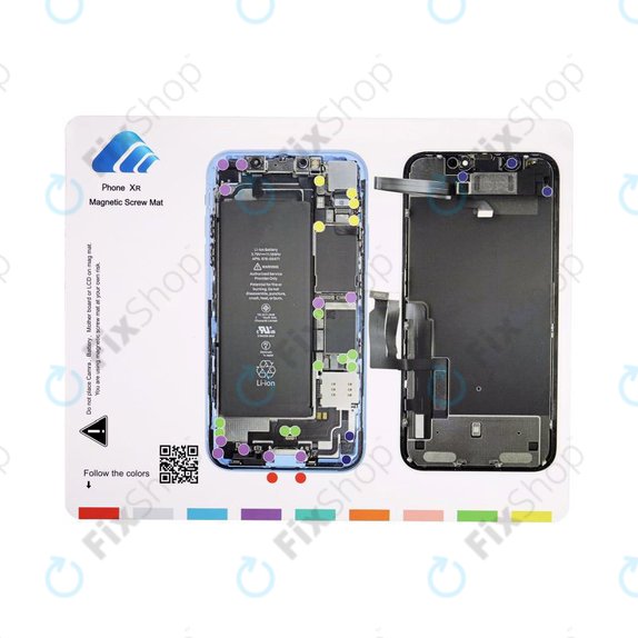 Organizator magnetic de șuruburi cu diagramă (iPhone XR)