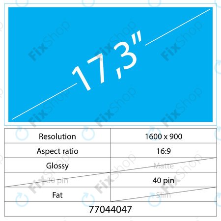 17.3 LCD Fat Lucios 40 pin HD+