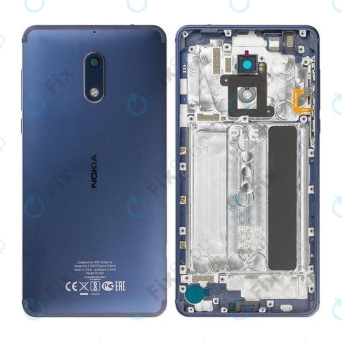 Nokia 6 - Carcasă Baterie (Tempered Blue) - 20PLELW0016 Genuine Service Pack