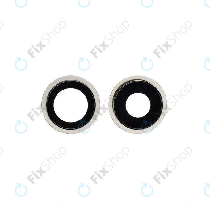 Apple iPhone 12, 12 mini - Sticlă Cameră Spate cu Ramă (White) - 2buc