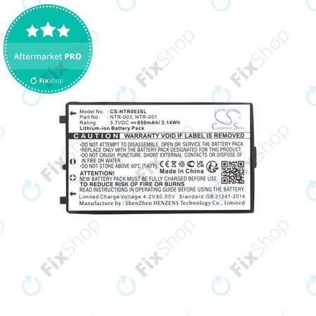 Baterie pentru Nintendo, 850mAh, Li-Ion, 3.7V, NTR-003, HQ