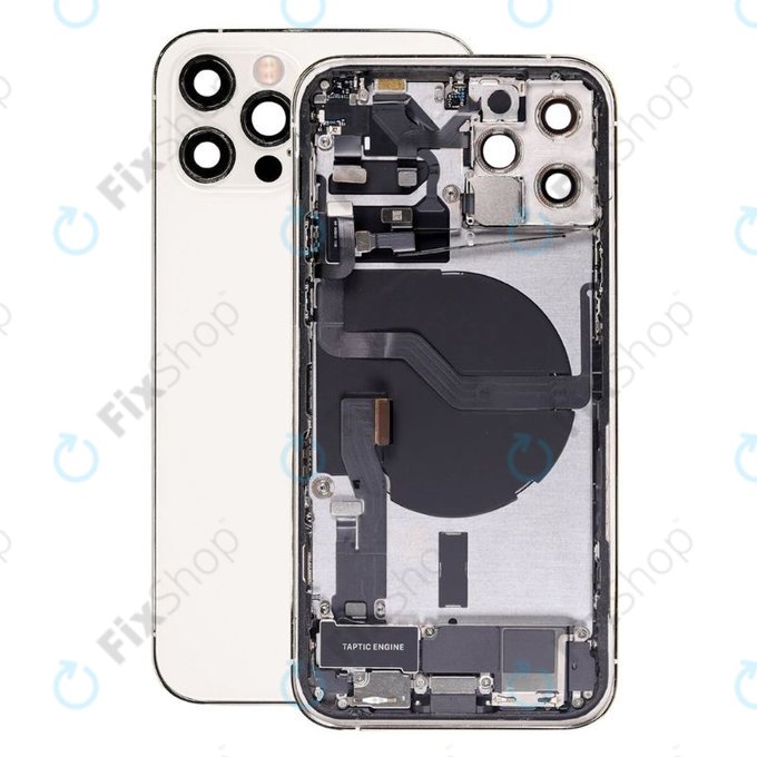 Apple iPhone 12 Pro - Carcasă Spate cu Piese Mici (Silver)