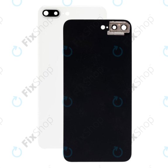 Apple iPhone 8 Plus - Sticlă Carcasă Spate cu Suport Cameră (Silver)