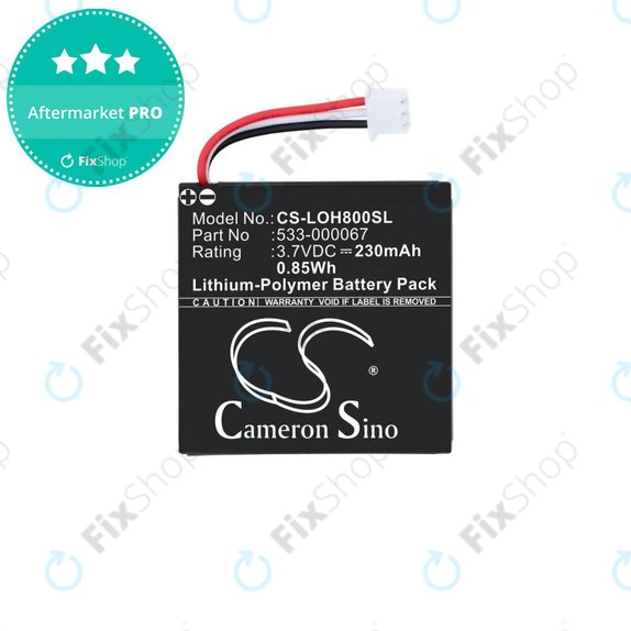 Baterie pentru Logitech H800, 230mAh, Li-Pol, 3.7V, 533-000067, HQ