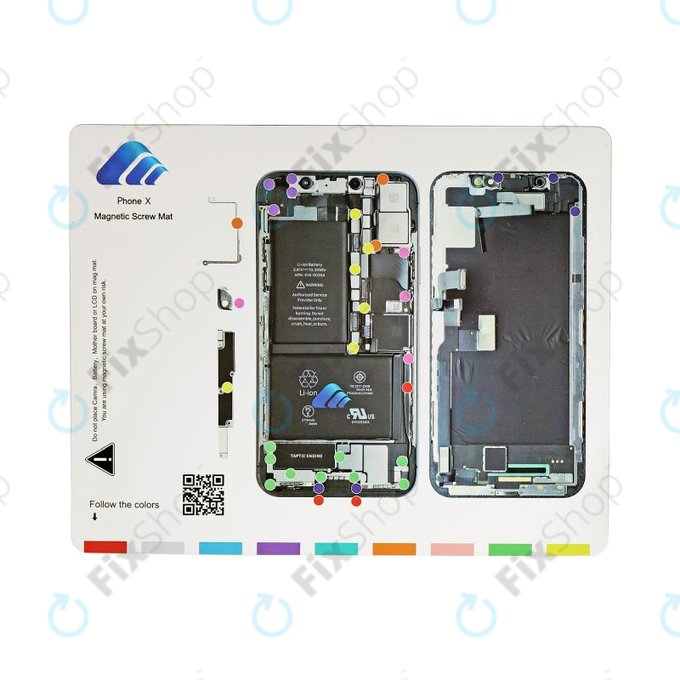 Organizator magnetic de șuruburi cu diagramă (iPhone X)