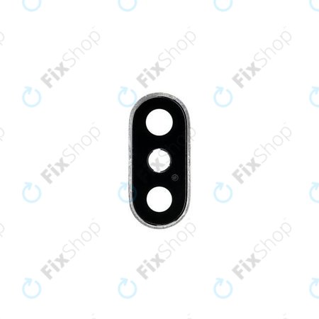 Apple iPhone XS - Sticlă Cameră Spate cu Ramă (Silver)