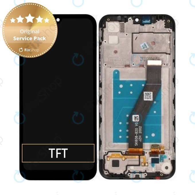 Motorola Moto E6s - Ecran LCD + Sticlă Tactilă + Ramă (Black) - 5D68C16500, 5D68C16980 Genuine Service Pack