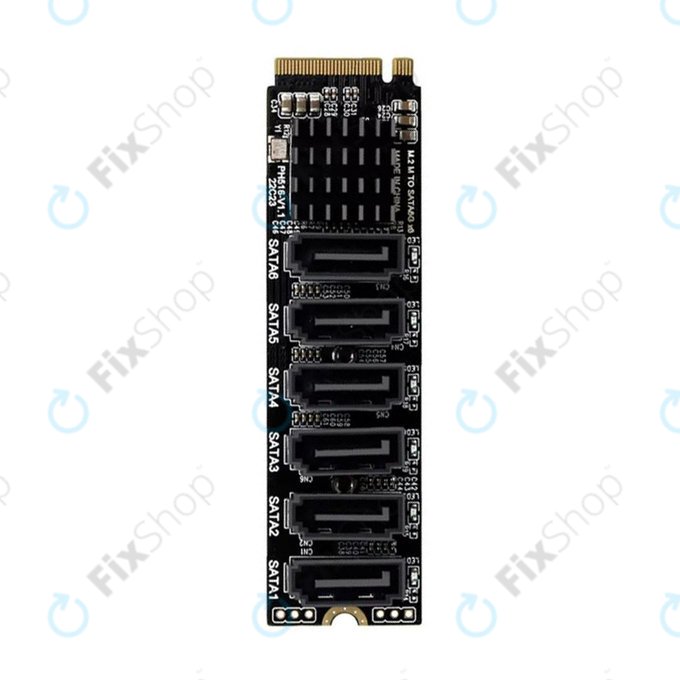 Placă de extensie M.2 NVMe cu 6 porturi SATA III