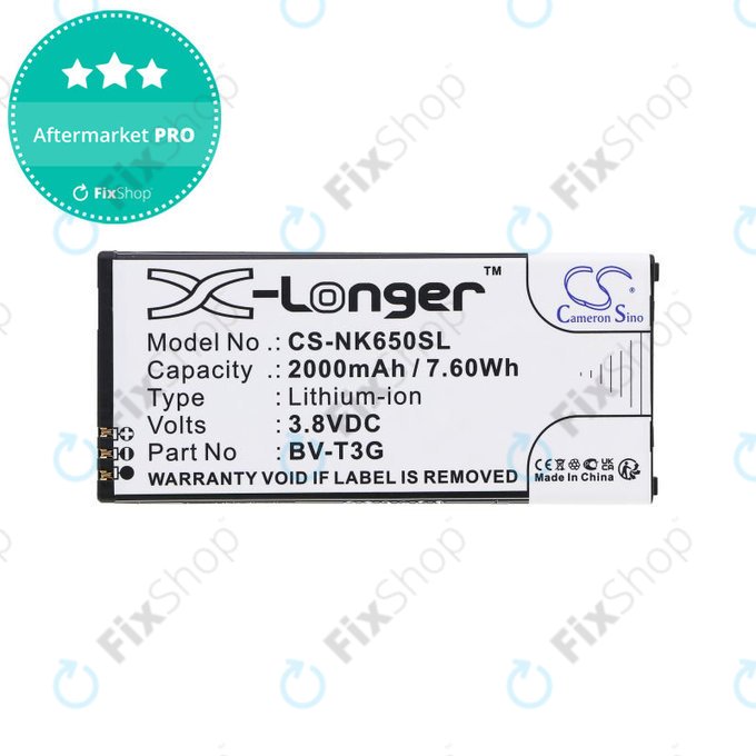 Baterie pentru Nokia Lumia 650, 2000mAh, Li-Ion, 3.8V, BV-T3G, HQ