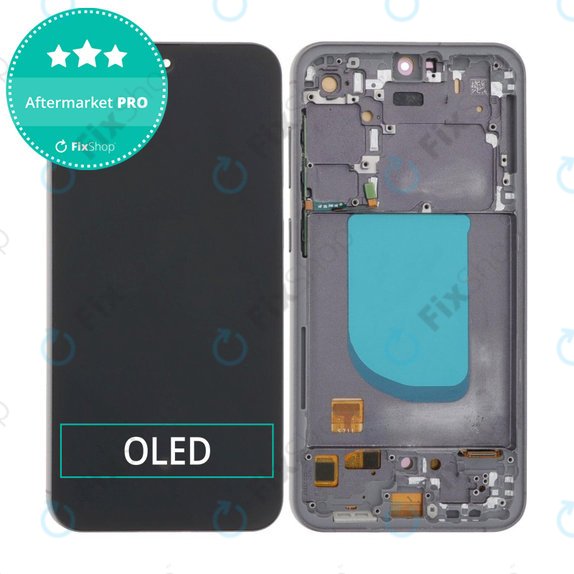 Samsung Galaxy S23 FE S711B - Ecran LCD + Sticlă Tactilă + Ramă (Graphite) OLED