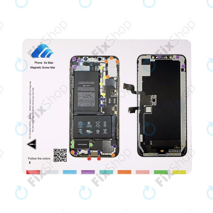 Organizator magnetic de șuruburi cu diagramă (iPhone XS Max)