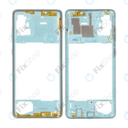 Samsung Galaxy A71 A715F - Ramă Mijlocie (Prism Crush Blue) - GH98-44756C Genuine Service Pack