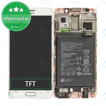 Huawei Mate 9 Pro - Ecran LCD + Sticlă Tactilă + Ramă + Baterie (White) TFT