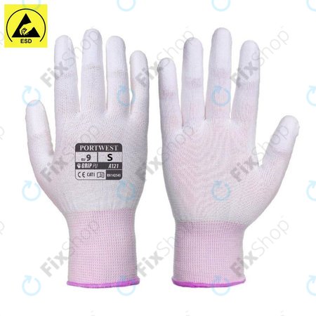 Mănuși ESD Subțiri cu Degete Cauciucate (mărimea S)