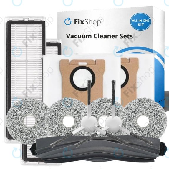 Set de piese de schimb pentru Xiaomi Dreame L10s Ultra, Xiaomi Dreame L10s Pro (1x Perie principală, 2x Filter, 2x Perie laterală, 4x Mop, 2x Sac de praf)