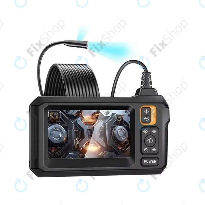 Cameră endoscopică industrială cu ecran IPS de 4,3", cablu de 10m