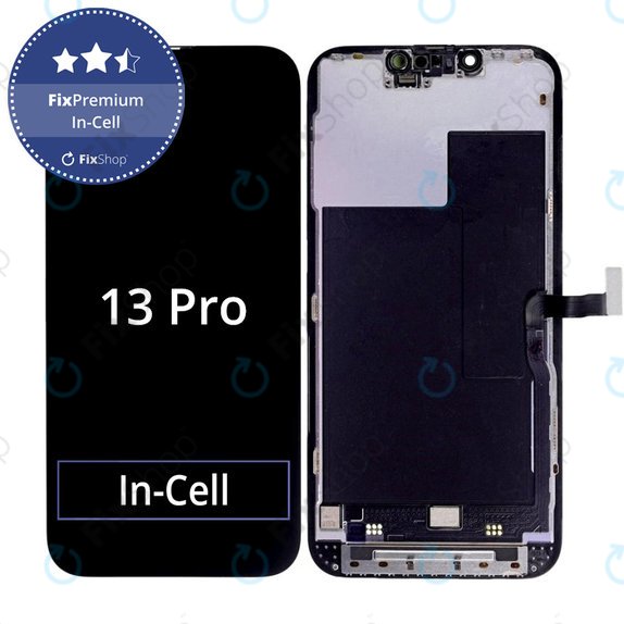 Ecran In-Cell FHD pentru iPhone 13 Pro, Sticlă tactilă cu ramă, FixPremium