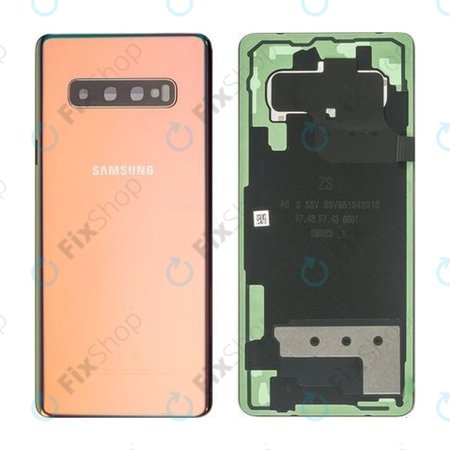 Samsung Galaxy S10 Plus G975F - Carcasă baterie (Canary Yellow) - GH82-18406G Genuine Service Pack