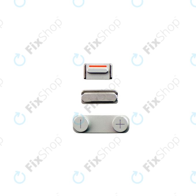 Apple iPhone 5 - Set de butoane laterale - Pornire + Volum + Mute (White)