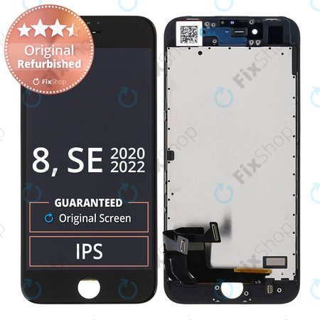 Apple iPhone 8, SE (2020), SE (2022) - Ecran LCD + Sticlă Tactilă + Ramă (Black) Original Refurbished