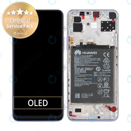 Huawei Nova 7 - Ecran LCD + Sticlă Tactilă + Ramă + Baterie (Space Silver) - 02353NSA