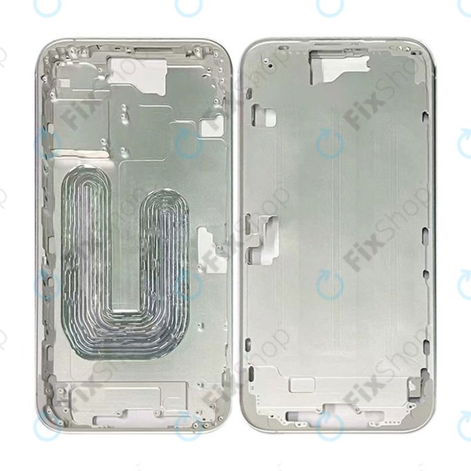 Apple iPhone 16 Plus - Ramă mijlocie + Butoane de pornire + Volum (White)