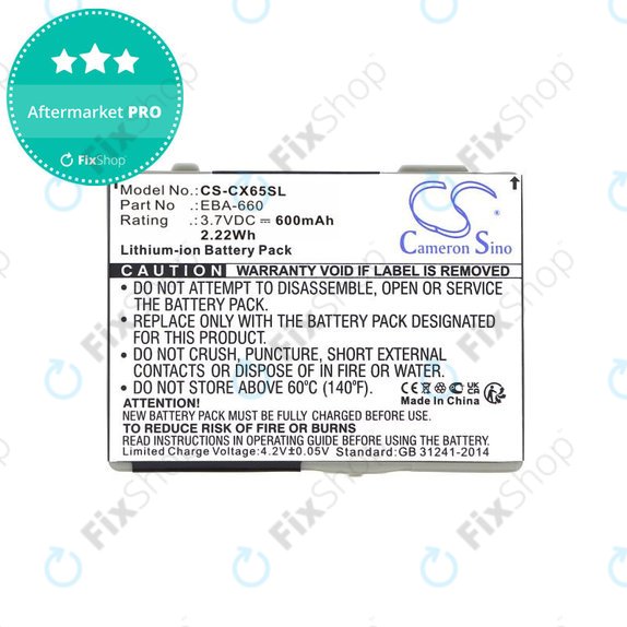 Baterie pentru Siemens M8, A31, CS66, SS66, 600mAh, Li-Ion, 3.7V, EBA-660, HQ
