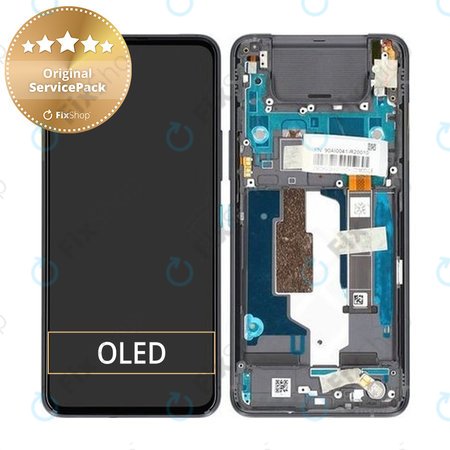 Asus Zenfone 8 Flip ZS672KS - Ecran LCD + Sticlă Tactilă + Ramă (Galactic Black) - 90AI0041-R20010 Genuine Service Pack